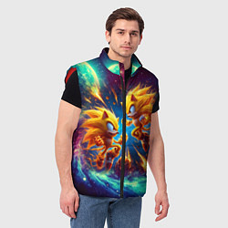 Мужской жилет Битва Соника и Шэдоу в космосе в фильме, цвет: 3D-красный — фото 2