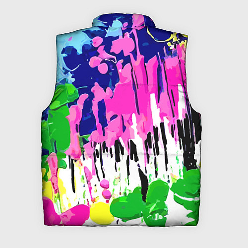 Мужской жилет Colorful abstraction - aloha / 3D-Черный – фото 2