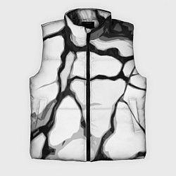 Мужской жилет Чёрные абстрактные полосы на белом фоне