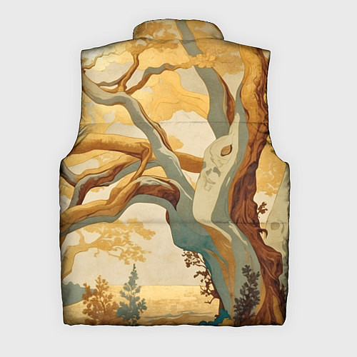 Мужской жилет Дерево в японском стиле / 3D-Черный – фото 2