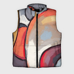 Мужской жилет Абстракция с кругами, цвет: 3D-черный
