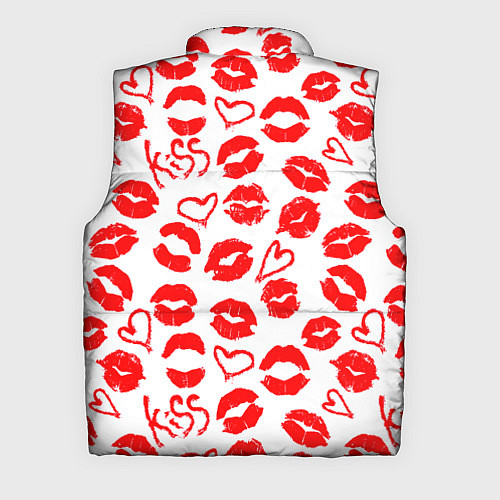 Мужской жилет Губы и сердца / 3D-Светло-серый – фото 2
