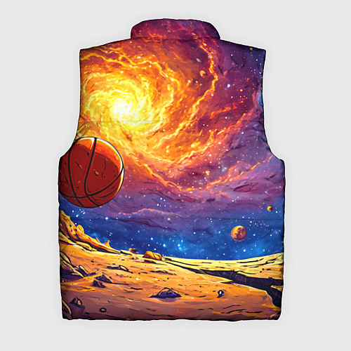Мужской жилет Баскетбольный мяч и космос / 3D-Черный – фото 2