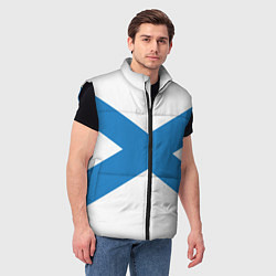 Мужской жилет Военно-морской флот: Андреевский флаг, цвет: 3D-черный — фото 2