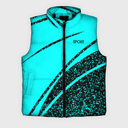 Мужской жилет Sport голубой с чёрным в крапинку