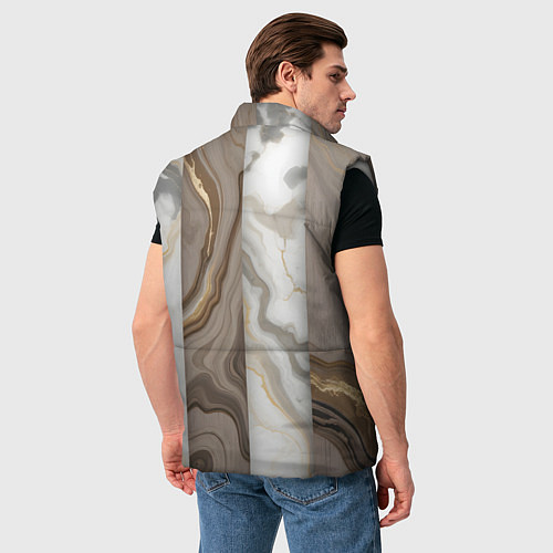 Мужской жилет Дерево и мрамор / 3D-Светло-серый – фото 4