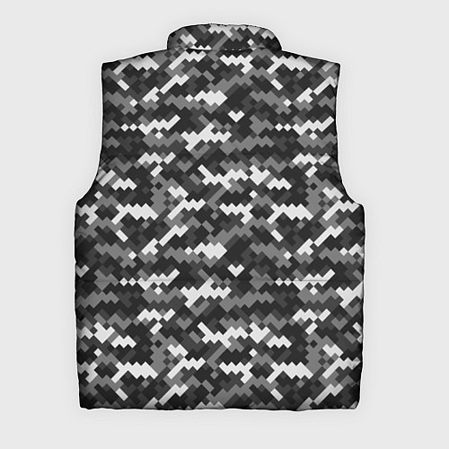 Мужской жилет Серая пиксельная текстура / 3D-Черный – фото 2