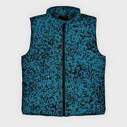 Мужской жилет Чёрно-голубой текстура точки, цвет: 3D-черный