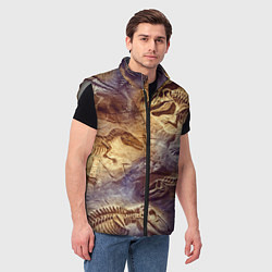 Мужской жилет Окаменелые динозавры, подарок для палеонтолога, цвет: 3D-светло-серый — фото 2