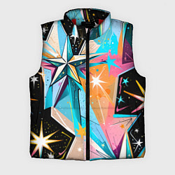 Мужской жилет Граффити звезды, цвет: 3D-красный