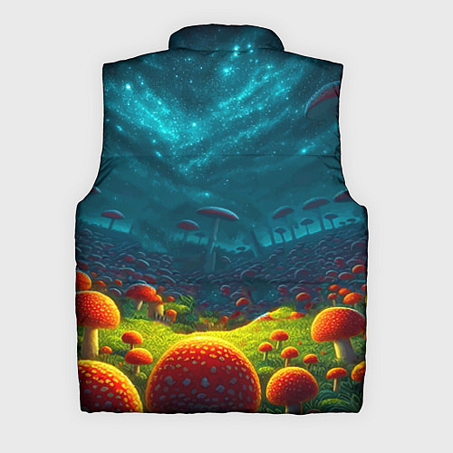 Мужской жилет Rick and Morty on the fly agaric planet / 3D-Черный – фото 2