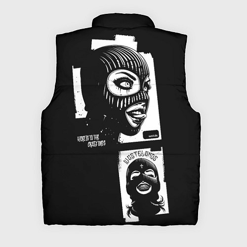 Мужской жилет Crosses with splashes of paint / 3D-Черный – фото 2