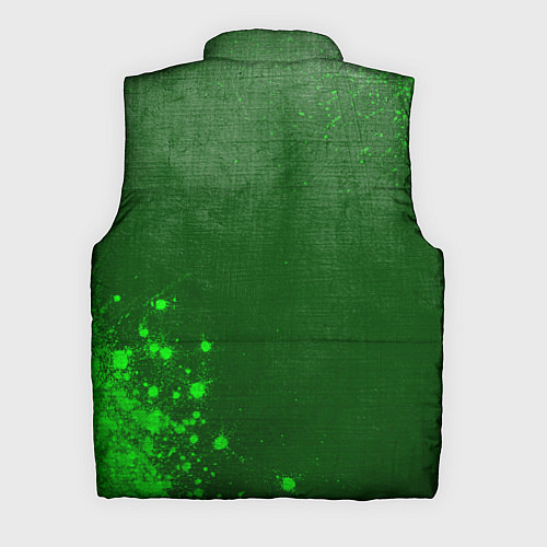 Мужской жилет Blue Exorcist - green gradient вертикально / 3D-Черный – фото 2
