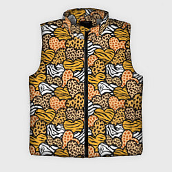 Мужской жилет Африканские сердца, цвет: 3D-светло-серый