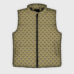 Мужской жилет Геометричный узор - ромбы, цвет: 3D-черный