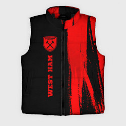 Мужской жилет West Ham - red gradient по-вертикали, цвет: 3D-черный