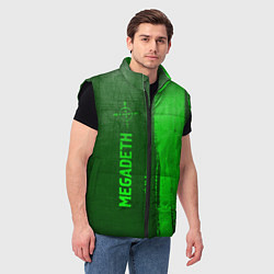 Мужской жилет Megadeth - green gradient по-вертикали, цвет: 3D-черный — фото 2