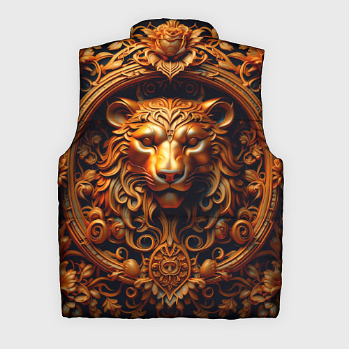 Мужской жилет Лев узор / 3D-Черный – фото 2