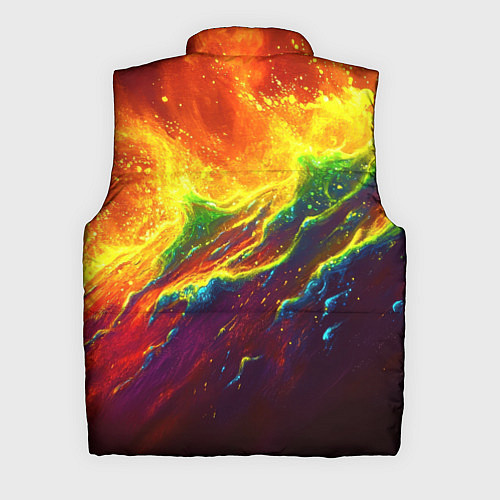 Мужской жилет Абстрактные волны с огнем / 3D-Красный – фото 2