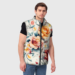 Мужской жилет Паттерн с переплетением цветов, цвет: 3D-черный — фото 2