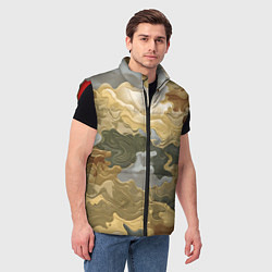 Мужской жилет Золотистый камуфляж, цвет: 3D-красный — фото 2