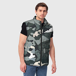 Мужской жилет Темно зеленый камуфляж, цвет: 3D-черный — фото 2