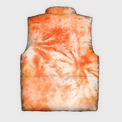Мужской жилет Оранжевый тай-дай пятна / 3D-Черный – фото 2