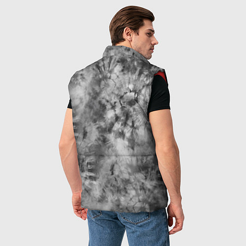 Мужской жилет Серый тай дай - абстракция / 3D-Красный – фото 4