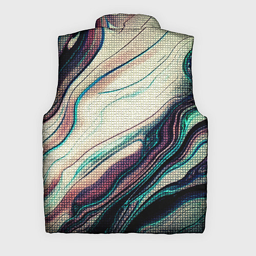 Мужской жилет Абстракция тёмные краски с текстурой / 3D-Черный – фото 2