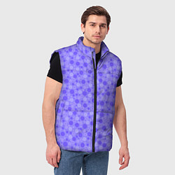 Мужской жилет Фиолетовый сиреневый пузыри, цвет: 3D-черный — фото 2