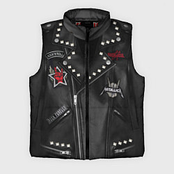 Мужской жилет Косуха с нашивками Metallica
