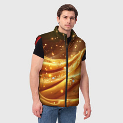 Мужской жилет Золотая ткань с блестками, цвет: 3D-красный — фото 2