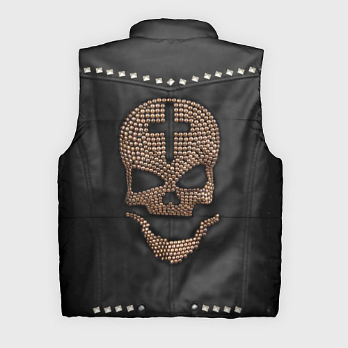 Мужской жилет Косуха с черепом / 3D-Черный – фото 2