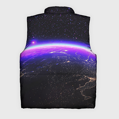 Мужской жилет Планета и неоновое свечение / 3D-Светло-серый – фото 2
