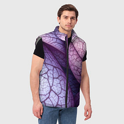 Мужской жилет Прожилки экзотического растения, цвет: 3D-светло-серый — фото 2