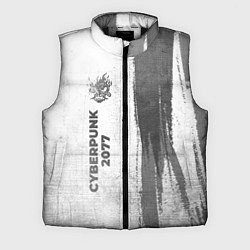 Мужской жилет Cyberpunk 2077 - white gradient по-вертикали