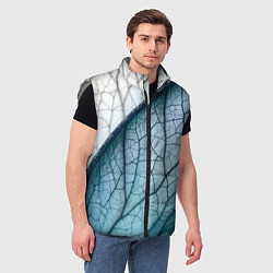 Мужской жилет Листья с прожилками, цвет: 3D-светло-серый — фото 2