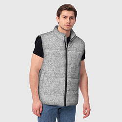 Мужской жилет Текстура в тонкую полоску серый, цвет: 3D-черный — фото 2