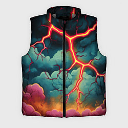 Мужской жилет Молнии в виде разлома, цвет: 3D-светло-серый