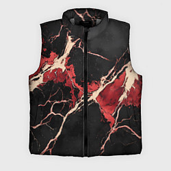 Мужской жилет Красно-черная потертая текстура