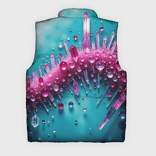 Мужской жилет Розовые кристаллы / 3D-Красный – фото 2