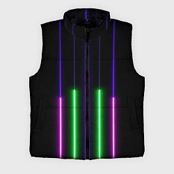 Мужской жилет Color Purple green pink, цвет: 3D-черный