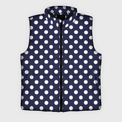 Мужской жилет Синий в белый горошек
