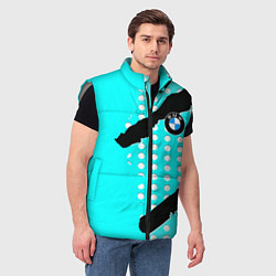 Мужской жилет BMW sport краски, цвет: 3D-светло-серый — фото 2