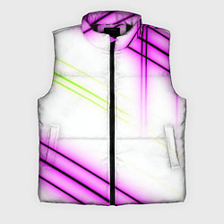 Мужской жилет Green white pink line, цвет: 3D-черный