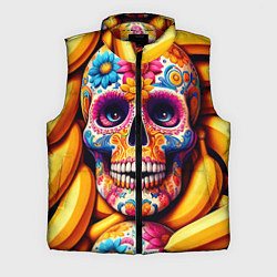 Мужской жилет Цветочный череп среди бананов - нейроарт, цвет: 3D-красный