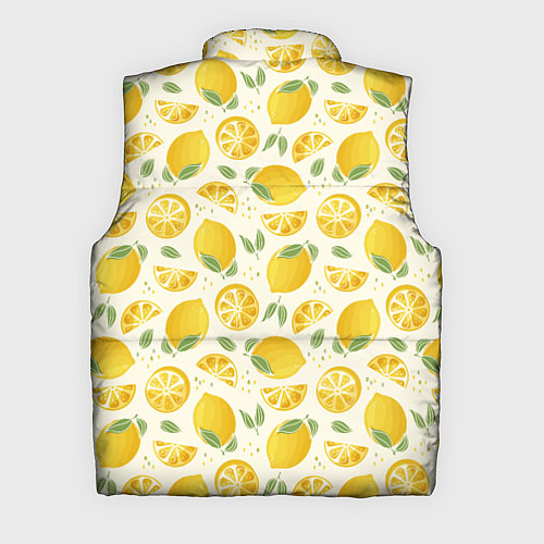 Мужской жилет Сочные лимоны - паттерн / 3D-Черный – фото 2