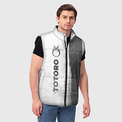 Мужской жилет Totoro - white gradient по-вертикали, цвет: 3D-черный — фото 2