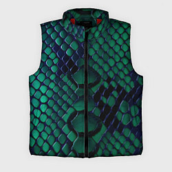 Мужской жилет Бирюзовая змеиная кожа