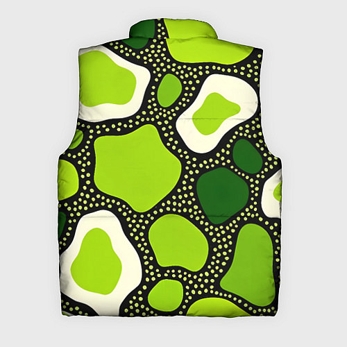 Мужской жилет Зеленая абстракция с кругами / 3D-Светло-серый – фото 2
